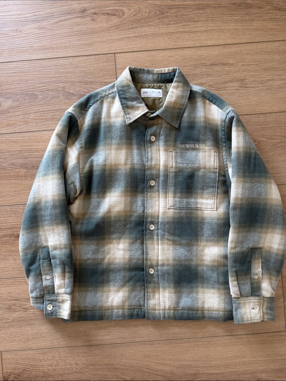 Zara Plaid Shirt Jacket Boys size 9/10